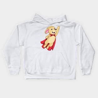 Dog as Superhero with Cape Kids Hoodie